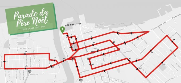 Le trajet officiel de la parade du Père Noël - SorelTracy Magazine Le trajet officiel de la parade du Père Noël - SorelTracy Magazine